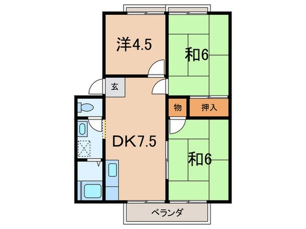 中野ハイツの物件間取画像